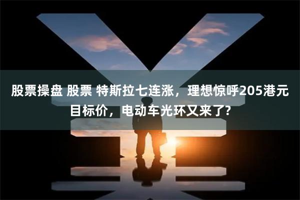 股票操盘 股票 特斯拉七连涨，理想惊呼205港元目标价，电动车光环又来了?